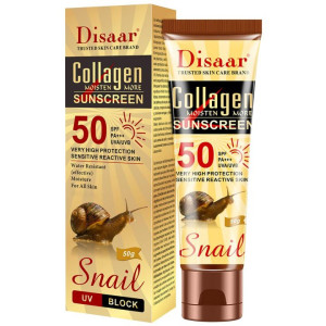 Disaar Snail Collagen Sunscreen Cream SPF50 PA+++ 50gm