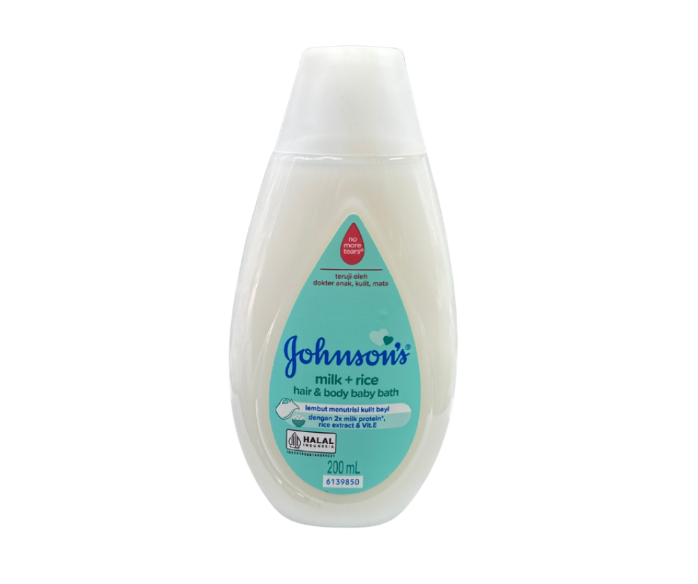 Johnson's Milk+Rice Hair & Body Baby Bath 200ml